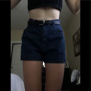 Lee Dark Blue Jean Shorts